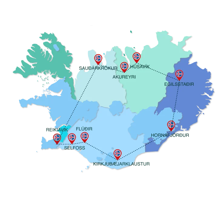 Mapa de Hielo & Fuego Islandia